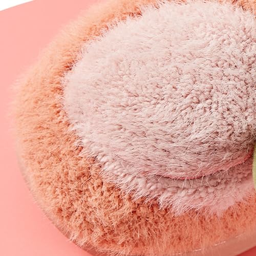 Boys Girls Fuzzy Slippers Cute Strawberry Non-Slip Closed Toe Slipper Indoor Outdoor Fall Winter Warm Soft Sandals2