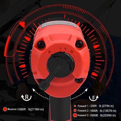 XIIW 1/2-Inch Air Impact Wrench 1560 ft-lbs