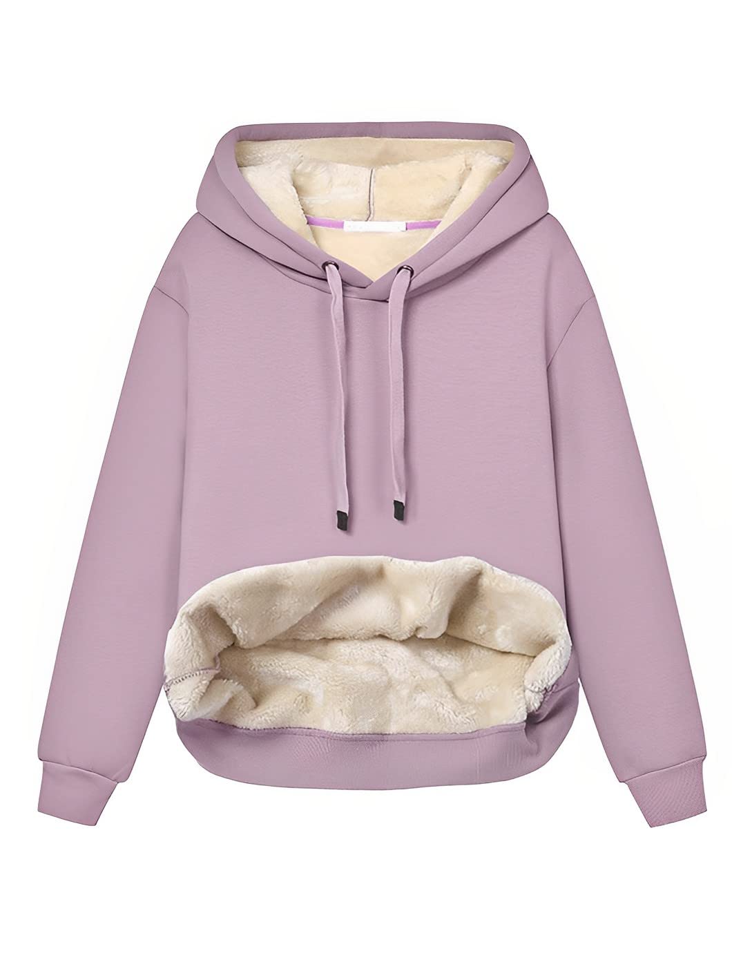 Womens Hooded Sherpa Lined Pullover