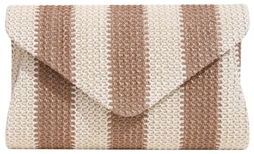 Straw Clutch Bags for Women Straw Shoulder Bags Summer Beach Bag Designer Crossbody Bag for Travel Beach
