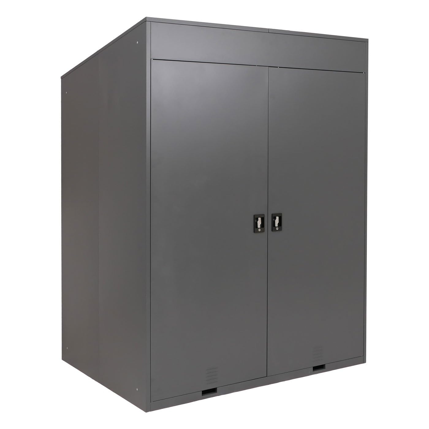 Mendler 2er-Fahrradgarage HWC-H66b 213x158x125cm - anthrazit