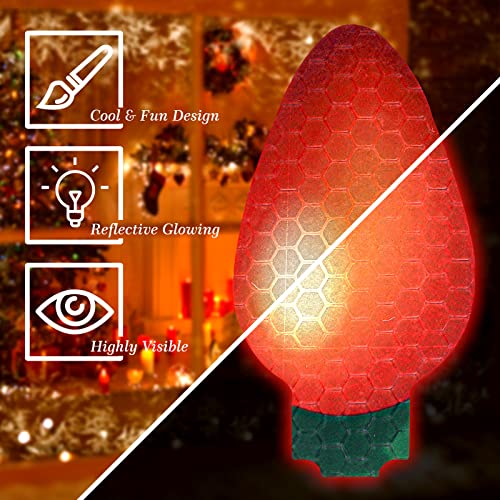 Whaline W5167 60Pcs Christmas Reflective Car Magnet 18Pcs Colorful Bulb Light Magnets 12Pcs Colorful Balls thumb #1