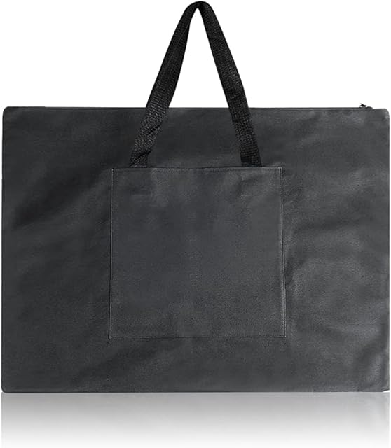 CORSEHILD A2 Painting Drawing Board Storage Bag Organizer Case Canvas,Art Portfolio Carrying Bag A2 Artist Portfolios Carry Case A2 Waterproof Artist Portfolio Case for Artwork Drawing Painting(Black)
