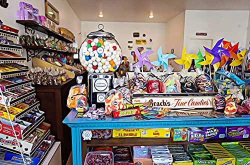 Vintage Candy Vending Chocolate Mint Starlights Hard Candy Individually Wrapped, Bulk Gift Bag (One Pound) #TOP4