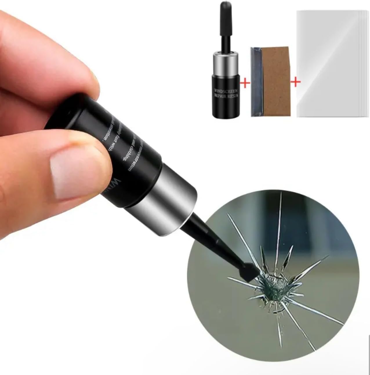 SAMADEX Renewed Windshield Repair Kit |Window Glass Liquid Repair Resins | Automotive Glass Nano Fluid Glass Filler |Auto Repair | Quick Fix for Fixing Chips | Repairing for Car & Phone Screen