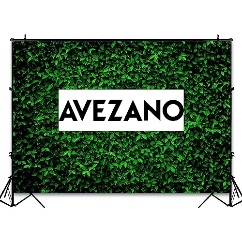 Avezano Green Leaves Happy Birthday Backdrop for Jungle Safari Party Decorations Photography Background Nature Green Rustic Lawn Leaves Birthday Party Photoshoot Photobooth (Custom-8x6ft)