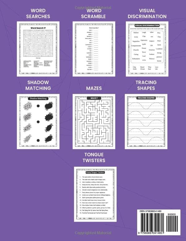 Miniatura 2 de Stroke Recovery Activity Book The All In One Large Print Puzzle Workbook For Traumatic Brain Injury & Aphasia Rehabilitation