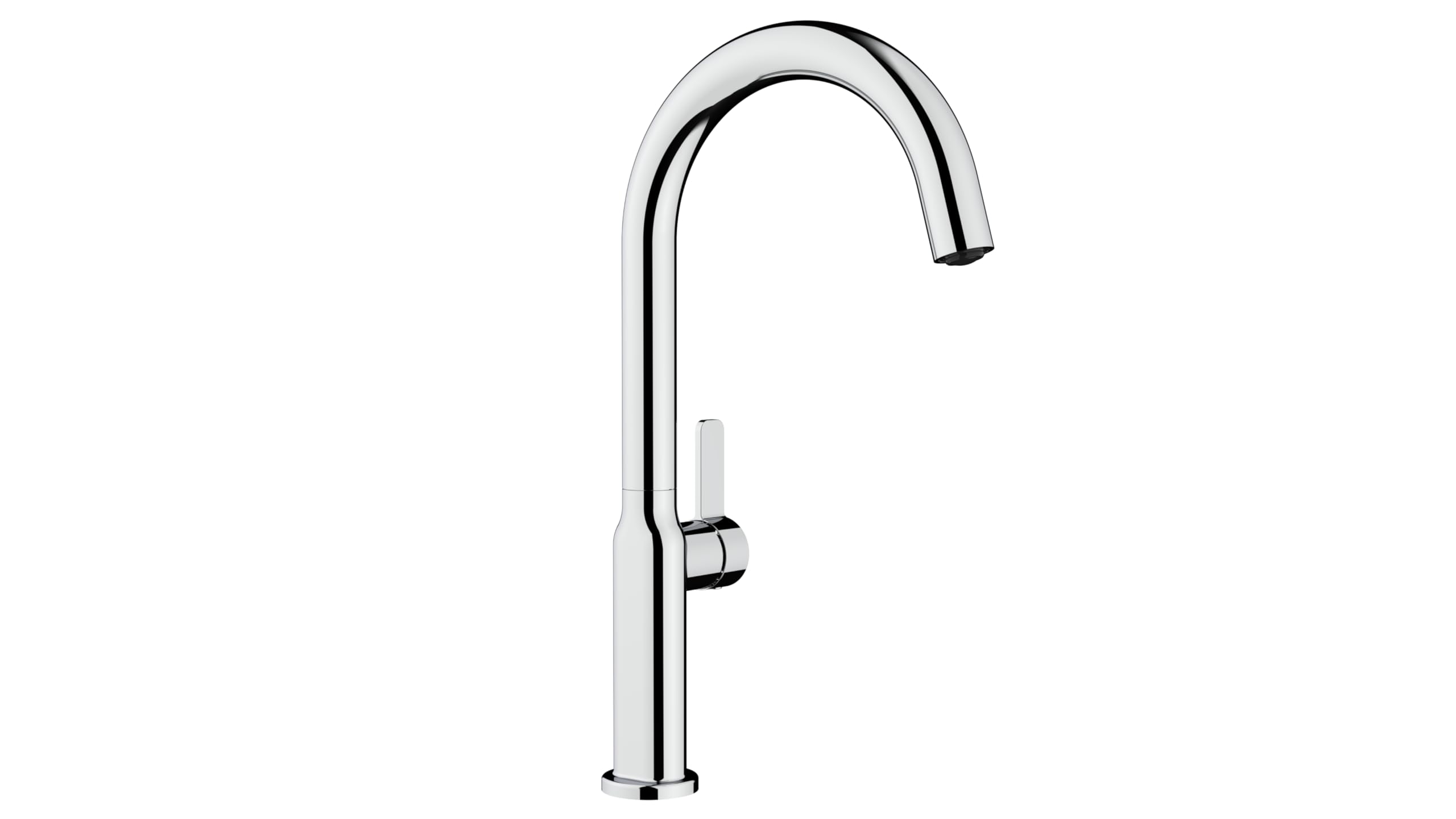 TEKA Grifo Cocina Monomando, Caño Alto Giratorio 360º, Aireador Anticalcáreo Caudal 5 l/min a 3 Bar Cartucho Cerámico, Latiguillos Flexibles 3/8”, Modelo OVAL 915