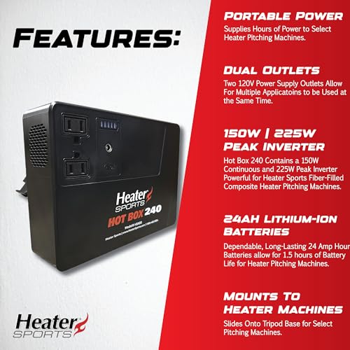 Heater-Sports-Hot-Box-240-Portable-Power-Supply-to-Supply-Power-to-Select-Pitching-Machines-for-Up-to-15-Hours-Run-Time Heater Sports Hot Box 240 Portable Power Supply to Supply Power to Select Pitching Machines for Up to 15 Hours Run Time