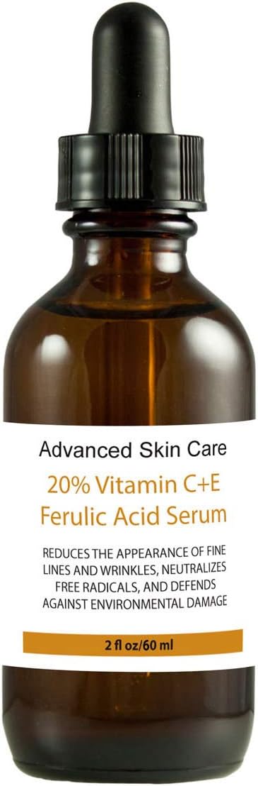 20% Vitamin C+e Ferulic Acid & Hyaluronic Acid Serum, Skin Brighten Skin Age & Sun Damage Wrinkle 2oz