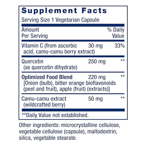 Life Extension Optimized Quercetin 250 mg Supports Immune Health, Heart Health, Non-GMO, Gluten Free - 60 Vegetarian Capsules - image 3