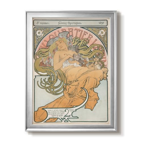 Alphonse Mucha | Au Quartier Latin | Silver Framed Pinting Prints | GAL101