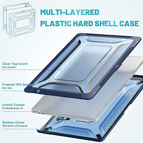 Housse MacBook Pro 16 pliable pour travailler en déplacement avec l'A2141 bleu