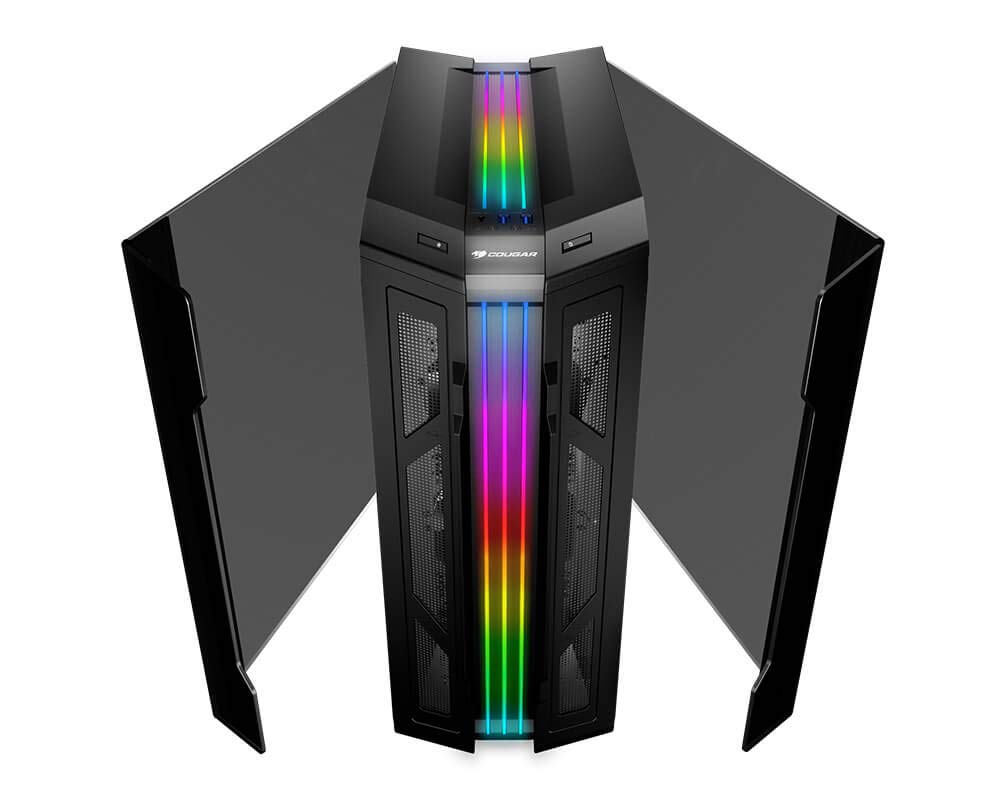 COUGAR Gaming Gemini T Pro RGB Gaming Case 106KMT0008-00 Vidrio Templado Negro
