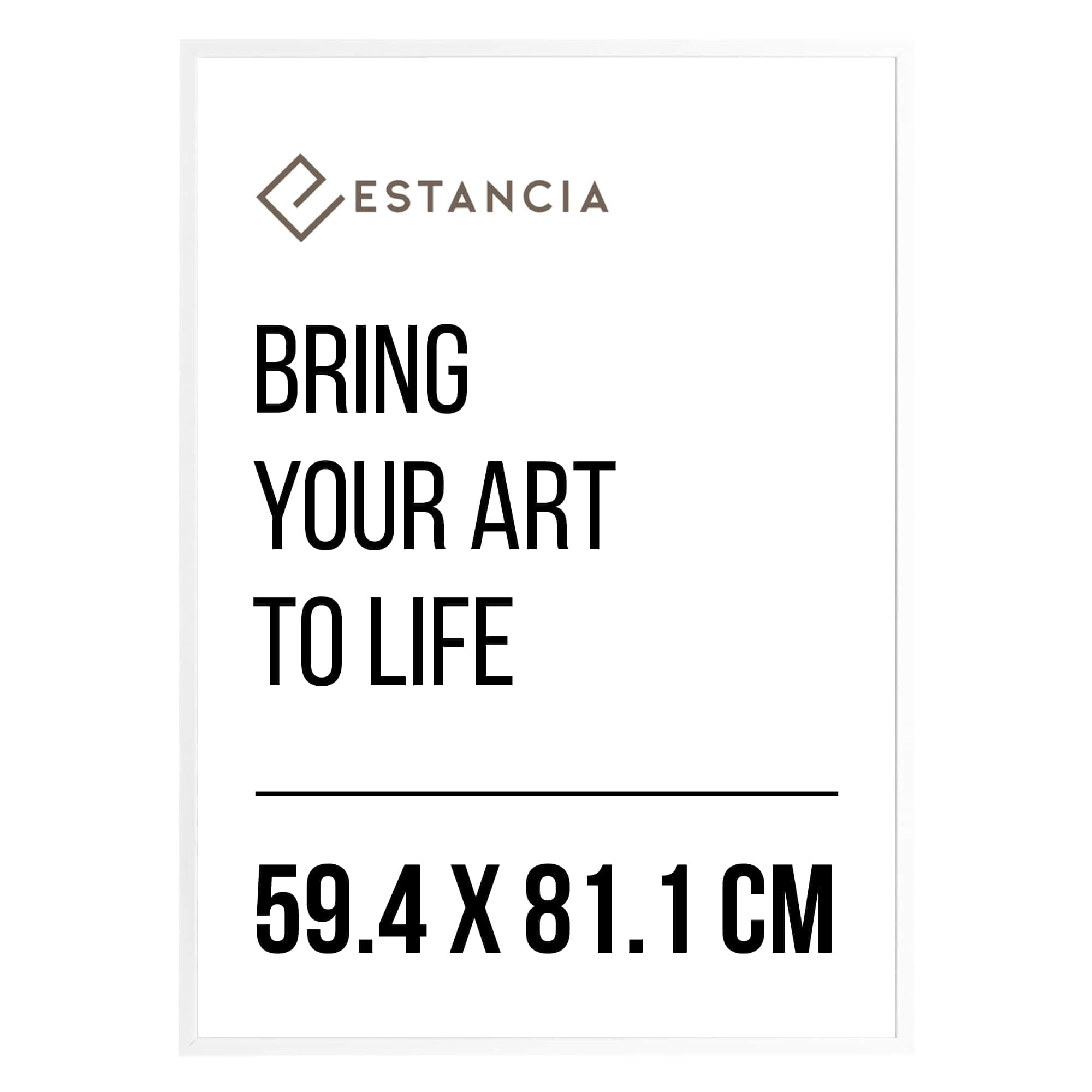 Estancia White Pine Wood Photo Frame 59.4x81.1 cm (A1) with Shatterproof Acrylic Glass | Large Modern 59.4 x 81.1 cm Wooden Picture Frame