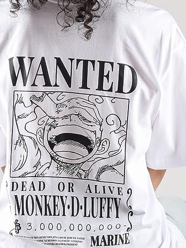 Image of ComicSense.xyz Unisex One Piece Anime Oversized T Shirts for Men and Women, 5th Gear Bounty Printed Drop Shoulder Tshirt