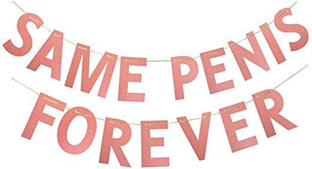 Yueshop Wedding Hen Party Bunting Banner Garland Photo Props Hanging Sign Bridal Shower Party Decor (Same Pen-is Forever)