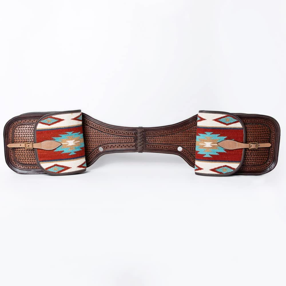 HILASON Soft Leather Horse Saddle Bag Brown | Equestrian Western Adjustable Closure