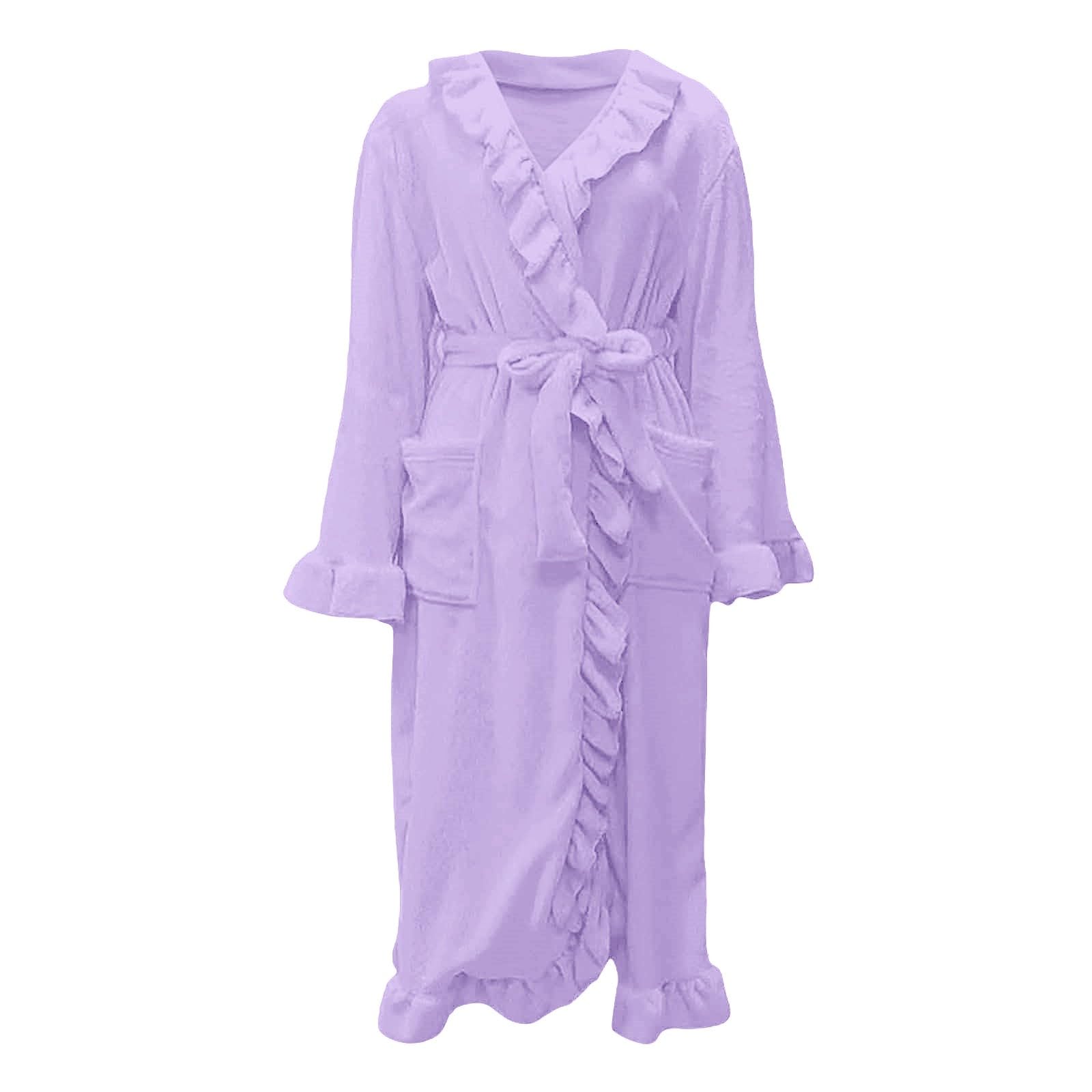 Bata de baño de felpa con capucha para mujer, bata de baño de manga larga, bata de baño gruesa y suave, talla grande, abrigo cálido de invierno, bata de forro polar rosa esponjosa