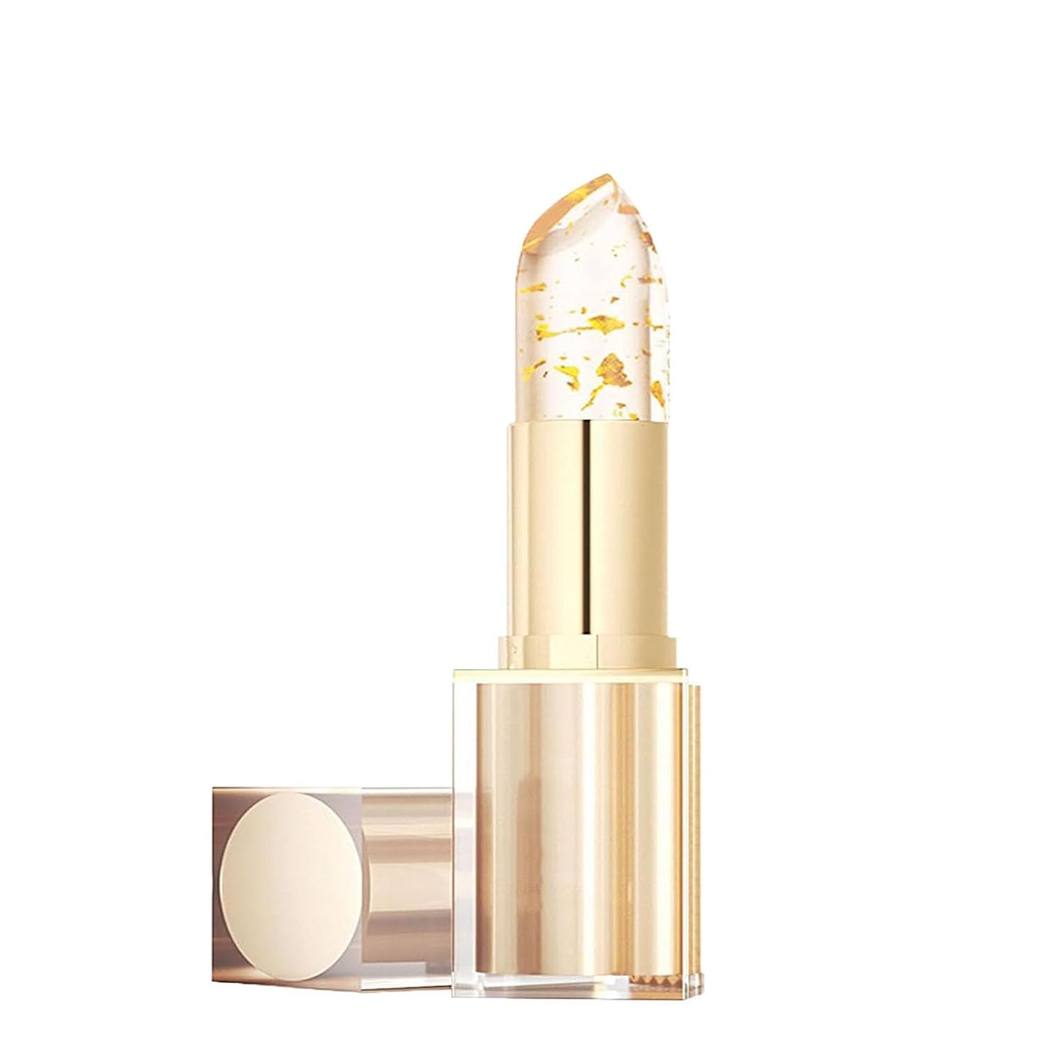 BOVVSKY Transfer Color Changing Lipstick, Gold Crystal Color Changing Lipstick, Long Lasting Nutritious Lip, Magic Temperature Color Change Lip