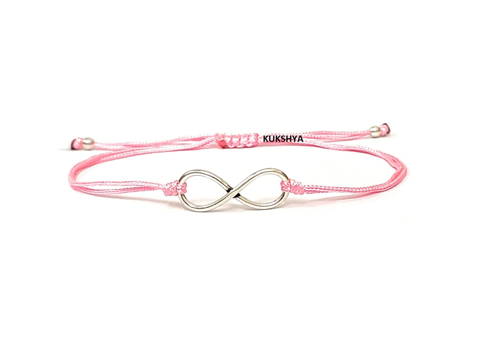 KUKSHYA JEWELLERS Exclusive 925 Sterling Silver 2 Ball + INFINITY Charm Black Thread Anklet Adjustable For Women & Girls (PINK) (B0B82LHJYB) Amazon Price History, Amazon Price Tracker