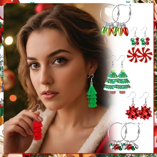 70 Pairs Christmas Earrings for Women Girls, Bulk Christmas Gift Holiday Dangle Earrings Cute Xmas Stud Earrings Set Christmas Party Jewelry Gifts2