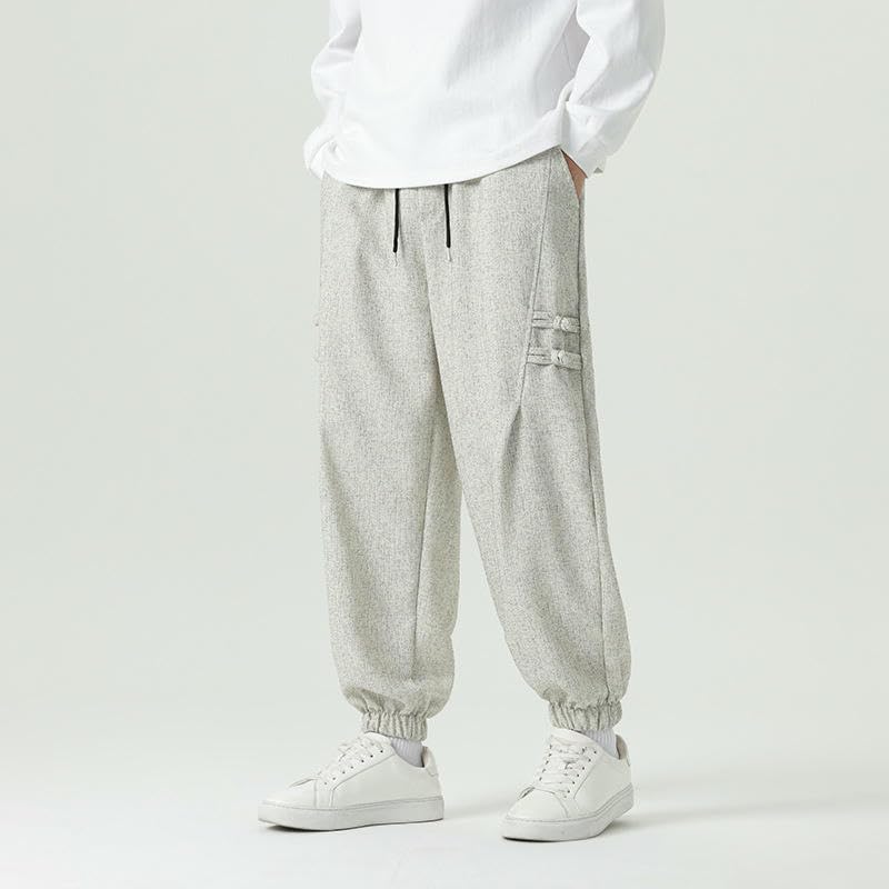 Pantalon coupe ample homme style chinois confortable rétro
