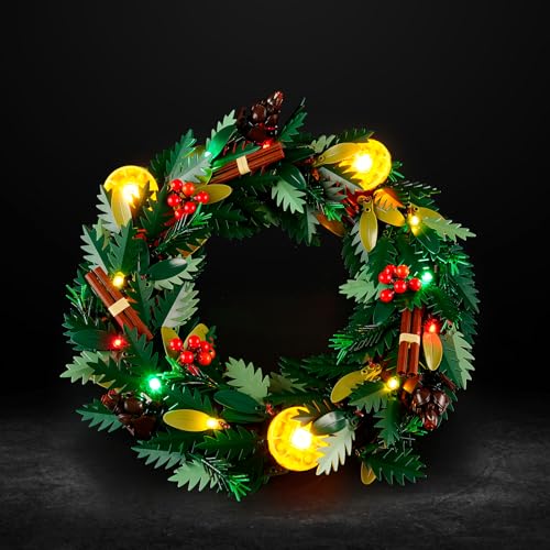 Vaodest LED Light for Lego 10340 Icons Wreath Set,Design and Configuration Compatible with Model 10340 (LED Light Only, Not Building Block Kit)
