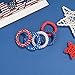 MADISON TYLER American Flag Hair Ties for Women | 4th of July Spiral Hair Ties | Patriotic Independence Day Hair Accessories 5PCS