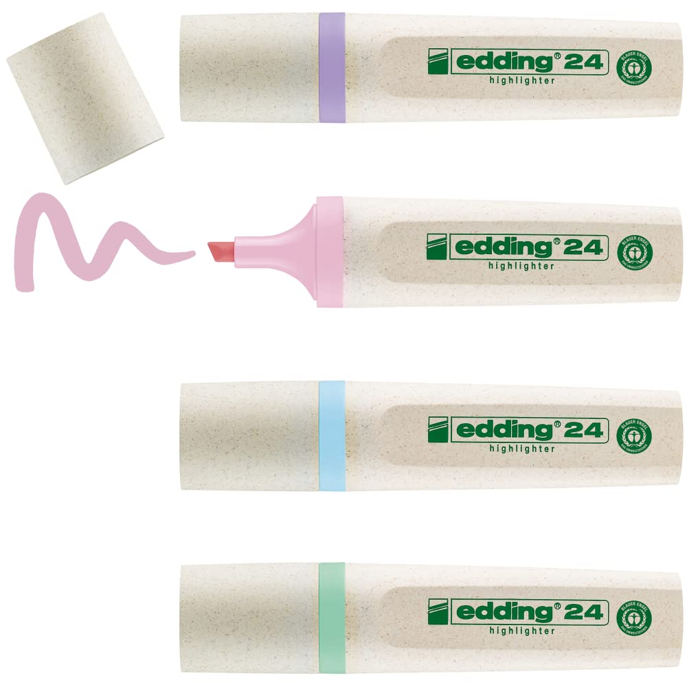 edding 24 EcoLine Highlighter Pen Chisel Tip 2-5mm Line Pastel Violet