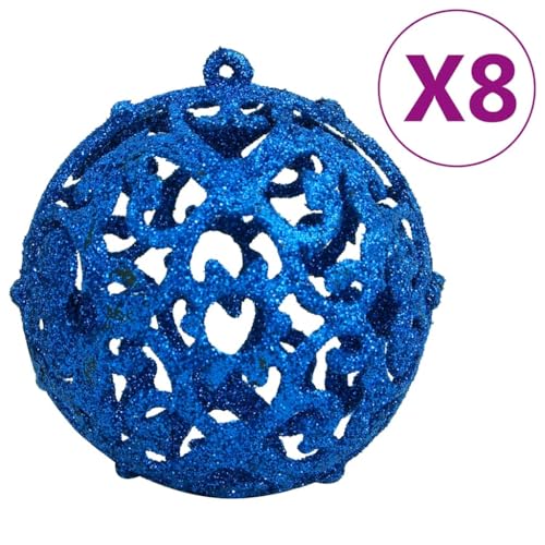 Boules de Noël 111 pièces bleu polystyrène légères pour décorer sans casser