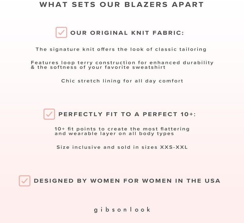 GIBSONLOOK Women Notch Collar Knit Topper, Lined Tailored Sweater Jacket, Business Casual Outfits for Women