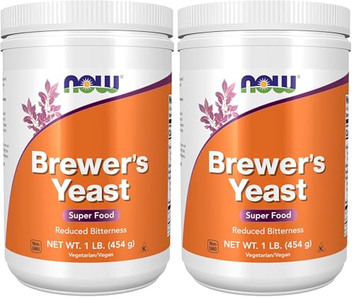 Image of NOW Foods Supplements,Brewer's Yeast Powder with Naturally Occurring Protein and B-Vitamins,1-Pound,(Pack of 2)