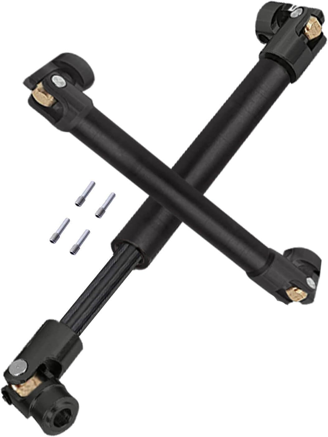 RC Crawler Drive Shaft 116-170MM Upgrades for 1/10 SCX10 D90 Gen7/Pro RC 4WD GEN8 SCX10-II,RCMYou 2pcs Universal Driveshaft,Steel Full Metal Axles Part Hop-Ups,Black (116-170MM,2PCS)