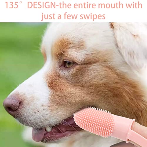 Image of Dog Toothbrush Kit, 6Pack Dog Finger Toothbrush for Dog Teeth Cleaning&Dog Dental Care, Cat Toothbrush Dog Tooth Brush Puppy Toothbrush Pet Toothbrush (Pink (6-Pack))