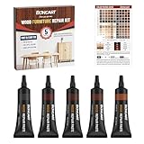 Boncart Wood Furniture Repair Kit, Wood Touch up Fillers, Repair Scratches, Cracks, Paint Chips, and Nail Holes on Furniture, Floors, Doors, Cabinets, and Tables (5 Dark Colors)