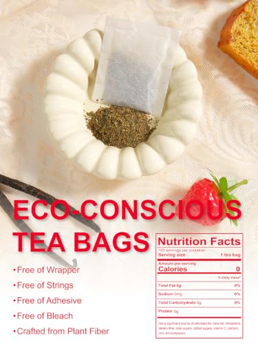 Image of TeeLux Vanilla Strawberry Green Tea Bags, Smooth & Fruity Green Tea, 100 ct