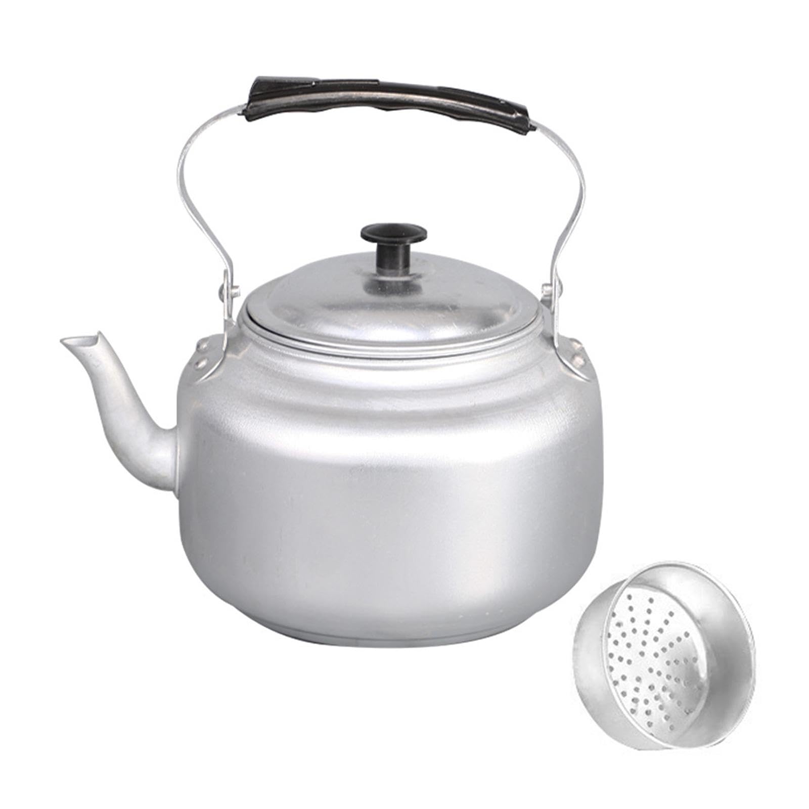 NonMiFyR Kettle, Teapot, Water Kettle, Aluminum Pot with Large Capacity and Special Lid for Gas Stoves, for Families and Camping Trips, Multi, 1.6L
