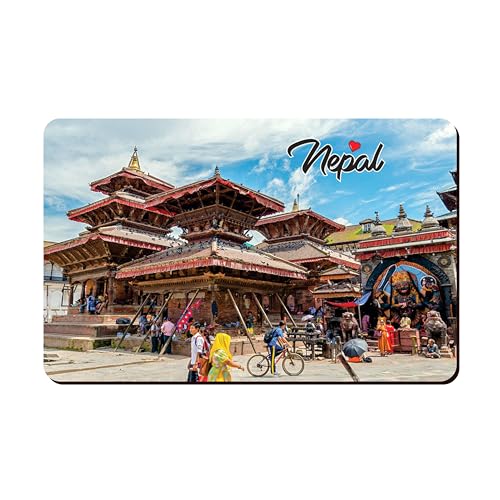 Image of Elegant Fridge Magnet with Themes |Rectangular Size Refrigerator Magnet with Magnetic Rubber Back | Pack of 1, 8.6cm X 5.4cm (Nepal)