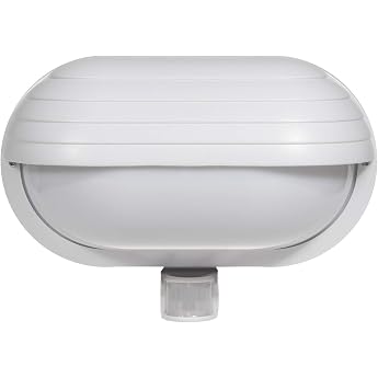 Maclean MCE33 Outdoor Wall Light with Motion Sensor Motion Sensor 60 W 180  PIR Garden Lamp Lamp Holder E27 White [Energy Class A++]