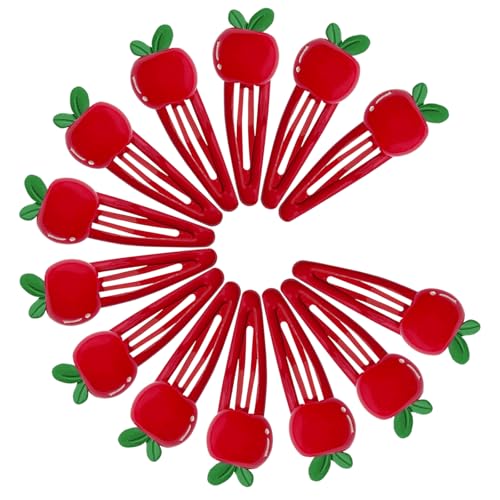 20 Pinzas para el pelo con diseño de manzana roja miniatura 1