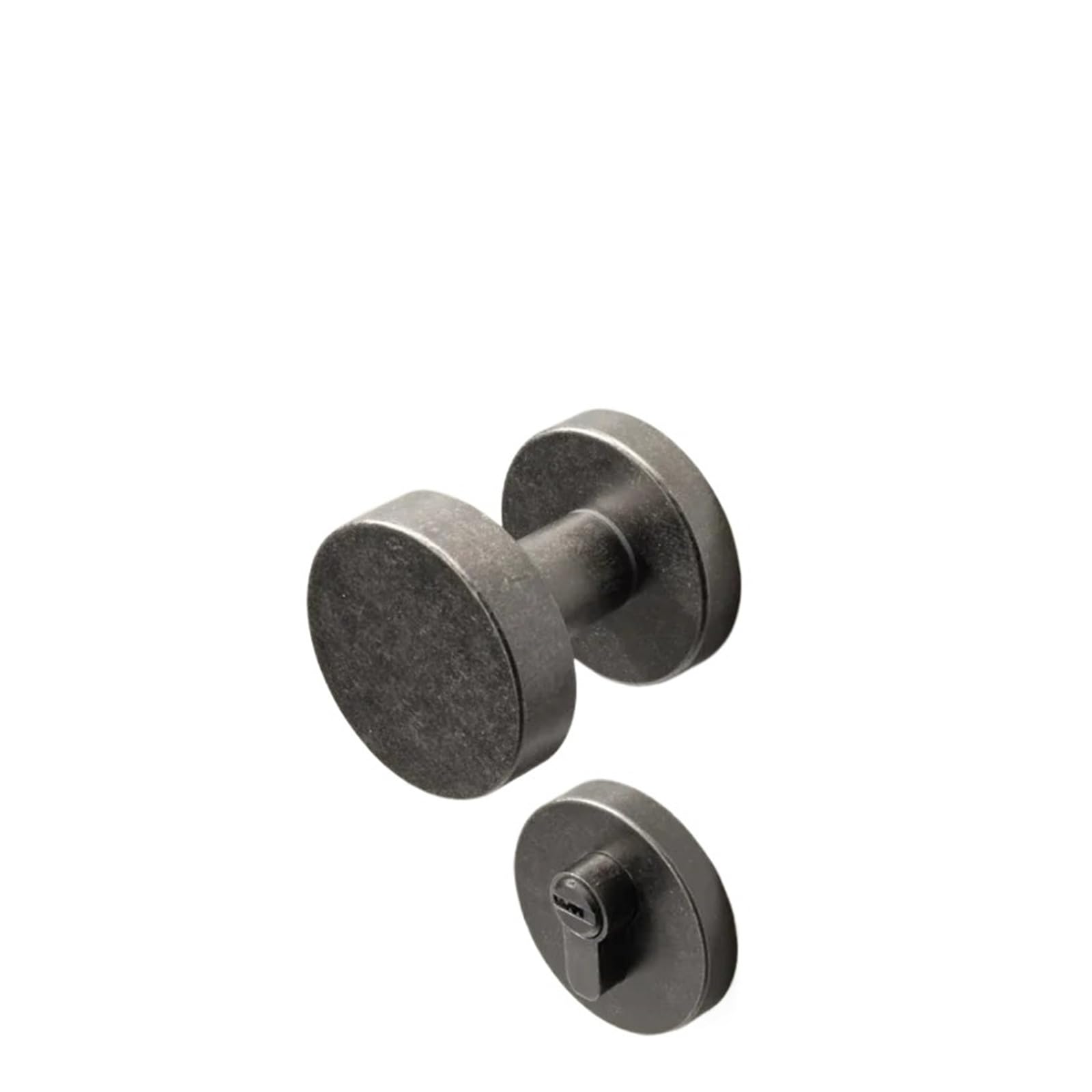 OPTEPYOE Door Lock Silent Split Bedroom Door Handle(Round-Single Lock)