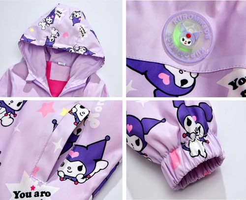 Anime Full Zip Hoodie Sweatshirts Petite Women's Windproof Fleece Jacket Girls Cartoon Hooded Lightweight Coats4