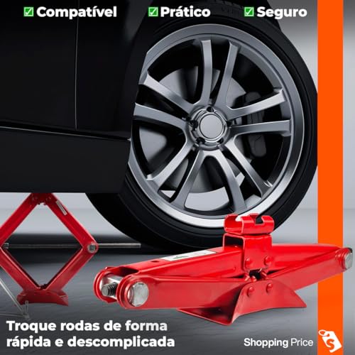 Macaco Tipo Sanfona Carro Universal Reforçado Portátil (1 Tonelada)