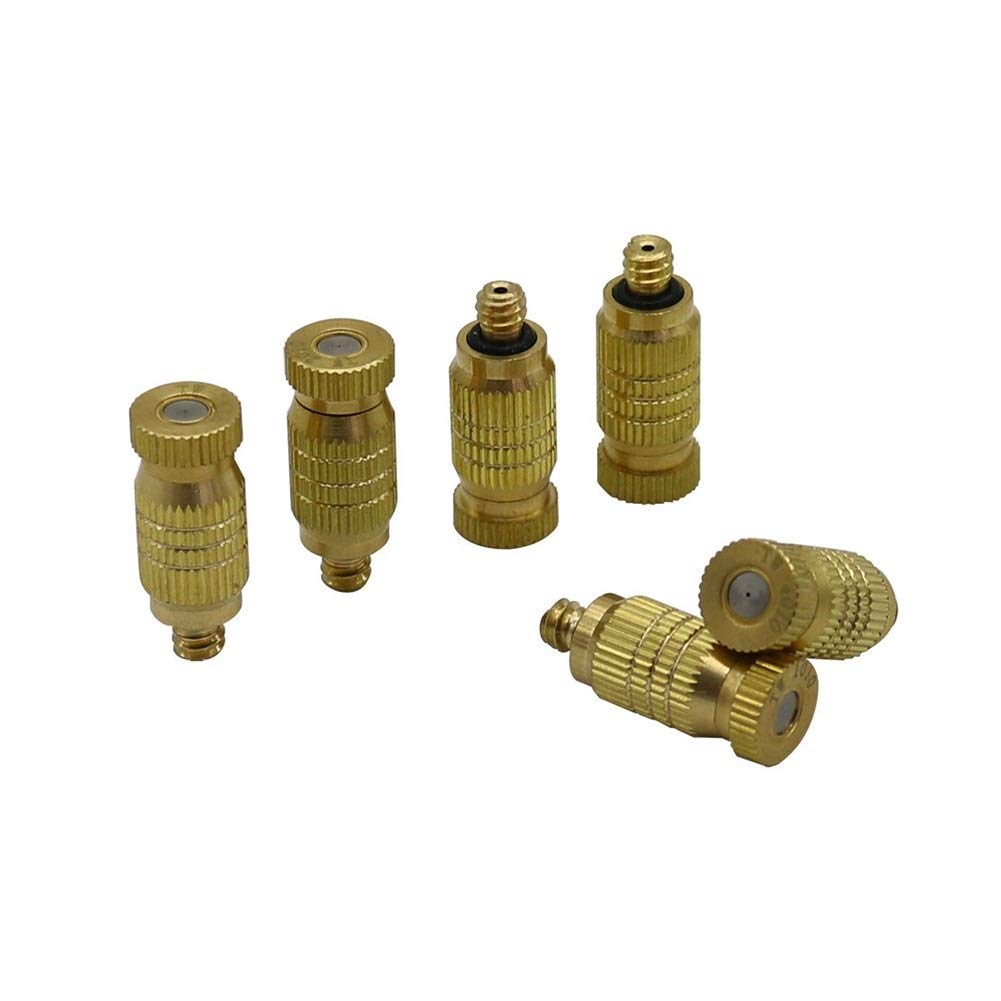Buse de brumisation réglable en Laiton, 150 Buses de brumisation Haute Pression pour Jardin, Filetage mâle 3/16 po, débit Goutte à Goutte 0,1-0,5 mm