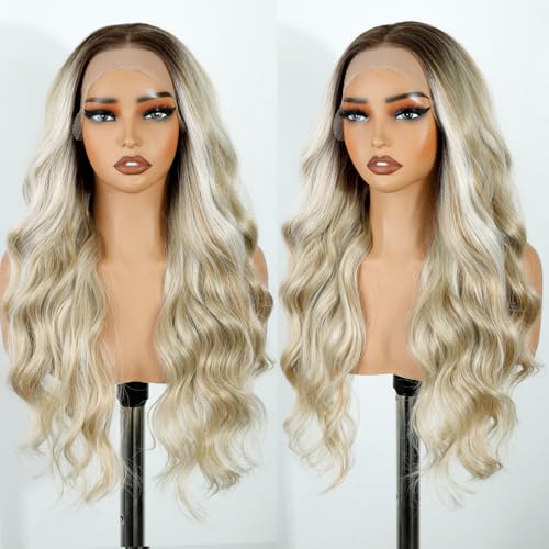 Perruque synthétique lace frontale 13x6 Joedir Easy-360 cheveux bouclés ondulés