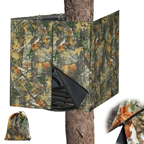 Emsiok Hunting Tree Stand Blind Kit, 102"x35" Ladder Stand Cover Camo