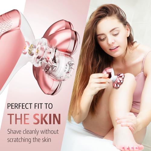 Image of SHPAVVER Electric Razors for Women Legs: 7D Floating Head Electric Shaver - IPX7 Waterproof Wet Dry Hair Remover - LED Display & Travel Lock for Body Face Bikini