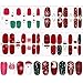 Blulu 8 Sheets Christmas Nail Wraps Full Wrap Polish Sticker Strips Self Adhesive Nail Decals with Deer Snowman Xmas Tree Design and File for Women Christmas Decoration(Classic Style)