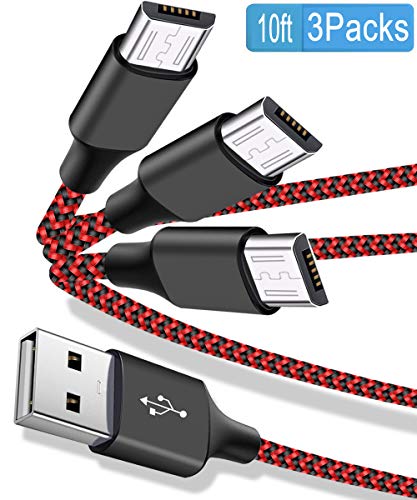 10FT PS4 Charging Cable for Xbox One Controller,PS4 Controller Charger Cable,Braided High Speed